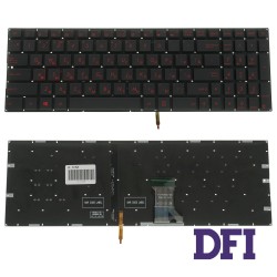Клавиатура для ноутбука ASUS (GL702VML) rus, black, без фрейма, подсветка клавиш