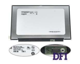 Матриця 14.0 B140HAN03.8 (1920*1080, 30pin(eDP, MIPI, 300cd/m2 (!!!), 16.2M, 72% NTSC, IPS), LED, SLIM (без планок та вушок), глянець, роз'єм праворуч знизу) для ноутбука