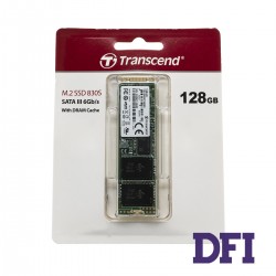 Жорсткий диск M.2 2280 SSD 128Gb Transcend MTS830S Series,  SATA-III 6Gb/s, 3D-NAND TLC, зап/чит. - 380/560Мб/з (TS128GMTS830S)