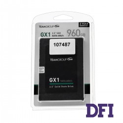 Жесткий диск 2.5 SSD  960Gb Team GX1 Series, T253X1960G0C101, 3D TLC, SATA-III 6Gb/s, зап/чт. - 480/530мб/с