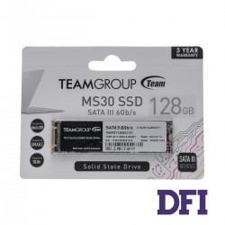 Жесткий диск M.2 2280 SSD  128Gb Team MS30 Series, SATA Rev. 3.0 (6Gb/s), TLC, зап/чт. - 300/500Мб/с (TM8PS7128G0C101)