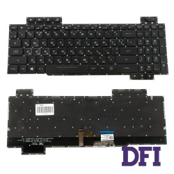 Клавіатура для ноутбука ASUS (GL703GS, GL703GM) rus, black, без фрейма, підсвічування клавіш(оригінал)