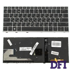 Клавиатура для ноутбука HP (EliteBook: 730 G5, 830 G5) rus, black, подсветка клавиш, с джойстиком