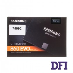 Жорсткий диск 2.5 SSD  250Gb Samsung 860 EVO, MZ-76E250BW, 3bit MLC, SATA-III Rev. 3.0 6Gb/s, зап/чит. - 520/550мб/с