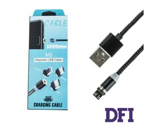 Кабель магнитный DM-M3 для MicroUSB , black