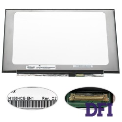 Матриця 15.6 N156HCE-EN1 (1920*1080, 30pin(eDP, 300cd/m2 (!!!), IPS, кольоропередача: 16.7M, 72% NTSC), LED, SLIM(без планок та вушок), матова, роз'єм праворуч знизу, ширина 350мм (narrow border)) для ноутбука