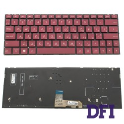 Клавіатура для ноутбука ASUS (UX333 series) rus, wine, без фрейма, підсвічування клавіш
