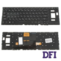 Клавіатура для ноутбука ASUS (GX501 series) rus, black, без фрейма, підсвічування клавіш (RGB)