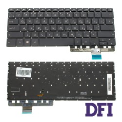 Клавіатура для ноутбука ASUS (UX450 series) rus, black, без фрейма, підсвічування клавіш