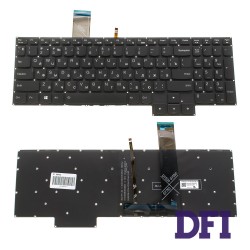 Клавіатура для ноутбука LENOVO (Legion: 5-15 series), rus, black, без фрейма, підсвічування клавіш