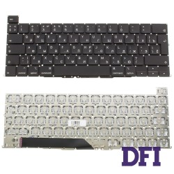 Клавіатура для ноутбука APPLE (MacBook Pro Retina: A2141 (2019)) rus, black, BIG Enter