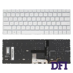 Клавіатура для ноутбука ASUS (UX334 series) rus, white, без фрейма, підсвічування клавіш