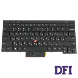 Клавіатура для ноутбука LENOVO (Thinkpad: T430, T430i, T430S, T530, T530I, X230, X230i, X230S) rus, black, підсвічування клавіш