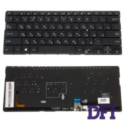 Клавіатура для ноутбука ASUS (UX331 series) rus, black, без фрейма, підсвічування клавіш