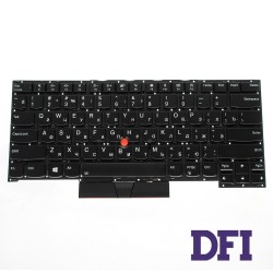 Клавіатура для ноутбука LENOVO (ThinkPad: T490s, T495s) rus, black, без фрейма, підсвічування клавіш(оригінал)