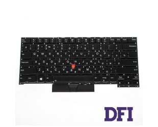 Клавиатура для ноутбука LENOVO (ThinkPad: T490s, T495s) rus, black, без фрейма, подсветка клавиш (ОРИГИНАЛ)