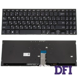 Клавіатура для ноутбука ASUS (X530 series) rus, black, без фрейма, підсвічування клавіш