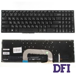 Клавіатура для ноутбука ASUS (X705 series) rus, black, без фрейма, підсвічування клавіш