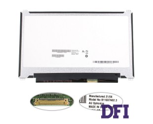 Матрица 11.6 B116XTN02.3 (1366*768, 30pin(eDP), LED, SLIM(вертикальные ушки по краям), глянец, разъем справа внизу) для ноутбука