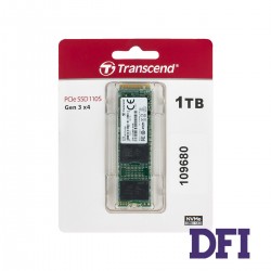 Жесткий диск M.2 2280 SSD 1Tb Transcend, TS1TMTE110S, NVMe PCI Express 3.0 x4, 3D NAND TLC,  зап/чт. - 1500/1700Мб/с (TS1TMTE110S)