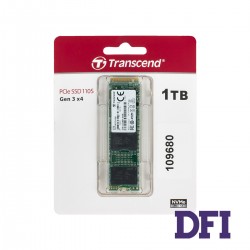 Жорсткий диск M.2 2280 SSD 1Tb Transcend, TS1TMTE110S, NVMe PCI Express 3.0 x4, 3D NAND TLC,  зап/чит. - 1500/1700Мб/з (TS1TMTE110S)