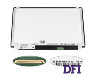 Матриця 15.6 NT156WHM-N10 (1366*768, 40pin, LED, SLIM(вертикальні вушки), глянець, роз'єм праворуч знизу) для ноутбука (renew)