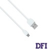 Кабель REMAX Light для microUSB , білий , 1м