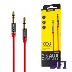 Аудио кабель REMAX 3.5mm Aux Jack , красный , 1м