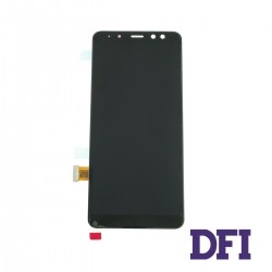 Дисплей для смартфона (телефону) Samsung Galaxy A8 (2018), SM-A530, black (У зборі з тачскріном)(без рамки)(OLED)