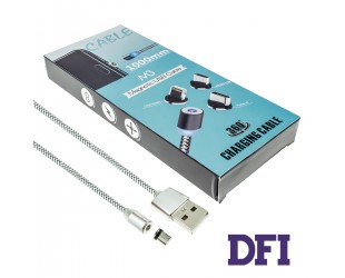Кабель магнітний DM-M3 для Type-C , silver