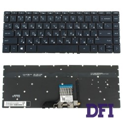  Клавіатура для ноутбука HP (13-AN) rus, black, без фрейма, підсвічування клавіш