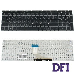 Клавиатура для ноутбука HP (250 G7, 255 G7 series) rus, black, без фрейма, white bezzel (ОРИГИНАЛ)