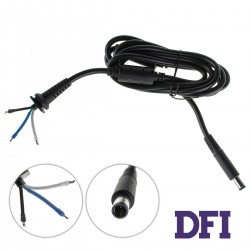 Оригінальний DC кабель живлення для БЖ DELL 120-180W 7.4x5.0мм+1pin всередині, 3 дроти, прямий штекер (від БЖ до ноутбуку)