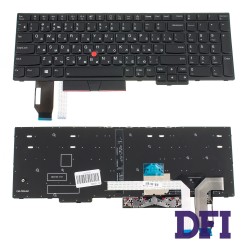 Клавіатура для ноутбука LENOVO (ThinkPad Edge: T590, L590) rus, black, підсвічування клавіш