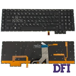 Клавіатура для ноутбука HP (Omen: 17-an series ) rus, black, без фрейма, підсвічування клавіш(RGB) (оригінал)