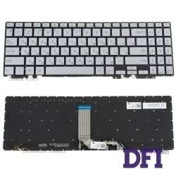 Клавиатура для ноутбука ASUS (UX562 series) rus, silver, без фрейма, подсветка клавиш