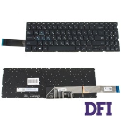 Клавіатура для ноутбука ASUS (X571 series) rus, black, без кадру, підсвічування клавіш