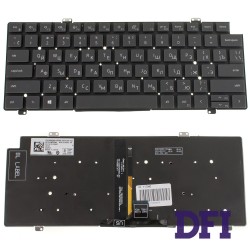 Клавіатура для ноутбука DELL (Latitude: 5420, 7420, 7520) rus, black, без фрейма, підсвічування клавіш