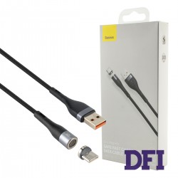 Кабель Baseus Zinc Magnetic Safe Fast Charging USB для Type-C 3A 1m Gray+Black (магнітний)