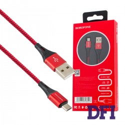 Кабель BOROFONE BU25 Glory Micro-USB 1.2m, up to 2.4A seven-color gradient light Red