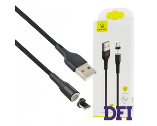 Кабель Usams US-SJ336 U29 Aluminum Alloy Lightning Magnetic Cable 2m Black