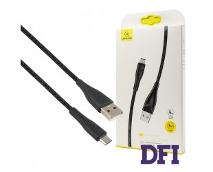 Кабель Usams US-SJ399 U41 Micro Braided Data and Charging Cable 3m Black