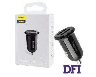 Автомобильное зарядное устройство Baseus Grain Pro Car Charger Dual USB 4.8A Black