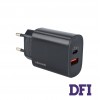 Мережевий зарядний пристрій Usams US-CC121 T35 QC3.0+PD3.0 Fast Charger 20W (EU) Black