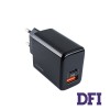 Сетевое зарядное устройство Usams US-CC133 T40 QC3.0+PD Digital Display Fast Charger (EU) Black