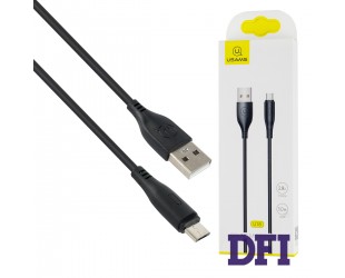 Кабель Usams US-SJ268 U18 Round Micro Cable 1m Black