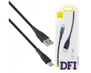 Кабель Usams US-SJ392 U41 Type-C Braided Data and Charging Cable 1m Black