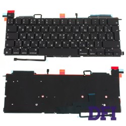 Клавіатура для ноутбука APPLE (MacBook Pro: A2289 (2020-2021)) rus, black, підсвічування клавіш, BIG Enter (оригінал)