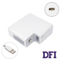 Блок питания для ноутбука APPLE USB-C 96W (20.5V/15V/9V/5.2V), Type-C, USB3.1, White (с кабелем!) (A2166)