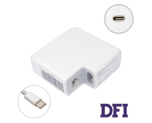 Блок питания для ноутбука APPLE USB-C 96W (20.5V/15V/9V/5.2V), Type-C, USB3.1, White (с кабелем!) (A2166)